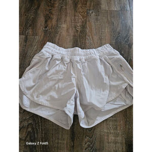 Women's Lululemon Light Gray Athletic Shorts Size 8